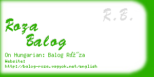 roza balog business card